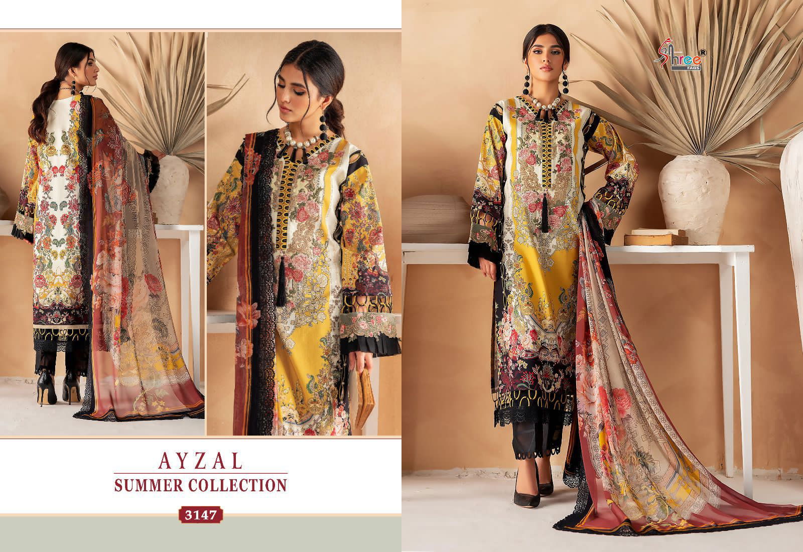 Ayzel Summer Collection Cotton Pakistani Suits Catalog